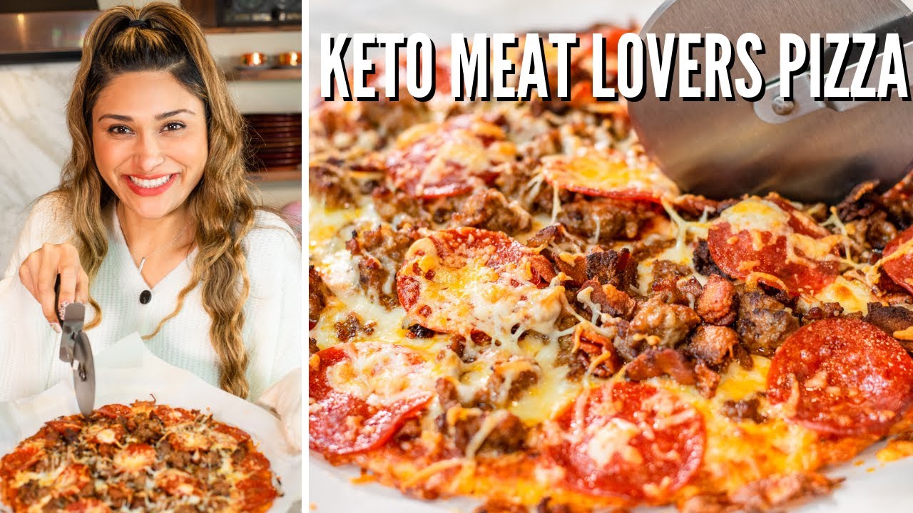 ZERO CARB CRUST PIZZA! How to Make Keto Meat Lovers Pizza Recipe