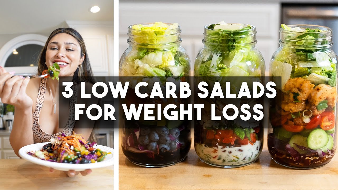 3 Salads I Ate While Losing 100Lbs | Mason Jar Salads | Meal Prep | Keto