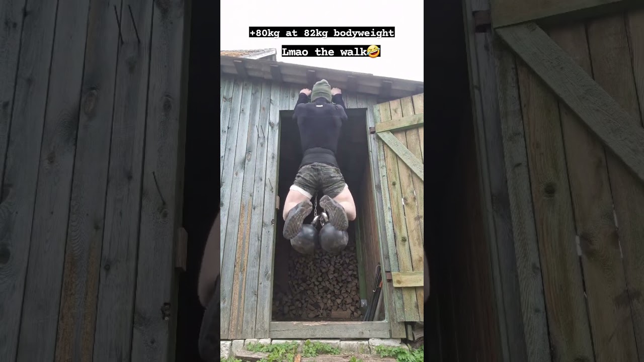 I Can’t Believe This😂😂 +80kg Pullup #shortsfeed #shortsvideo