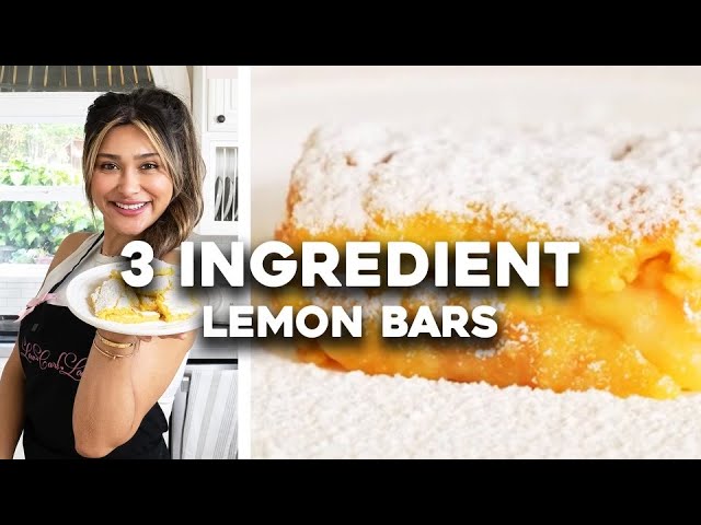 3 Ingredient Lemon Bars | Only 2G Carbs I Easy Dessert For Weight Loss