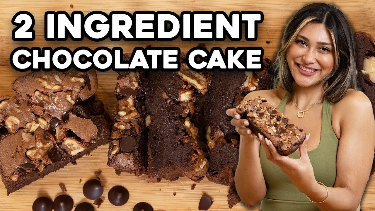 How To Make The Fudgiest Chocolate Cake with Just 2 In￼gredients I Low Carb