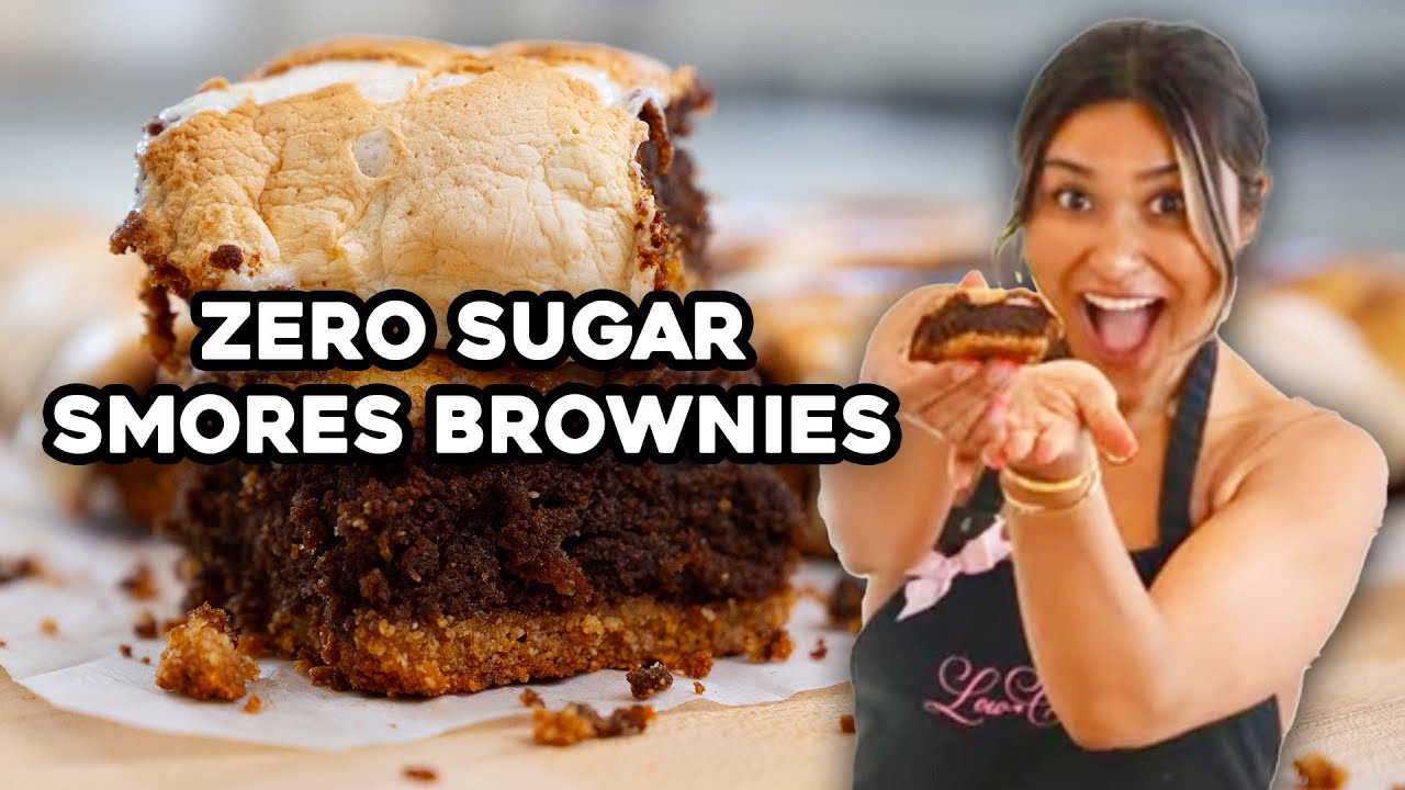 Zero Sugar S’mores Brownies I 4g Carbs I Healthy Dessert