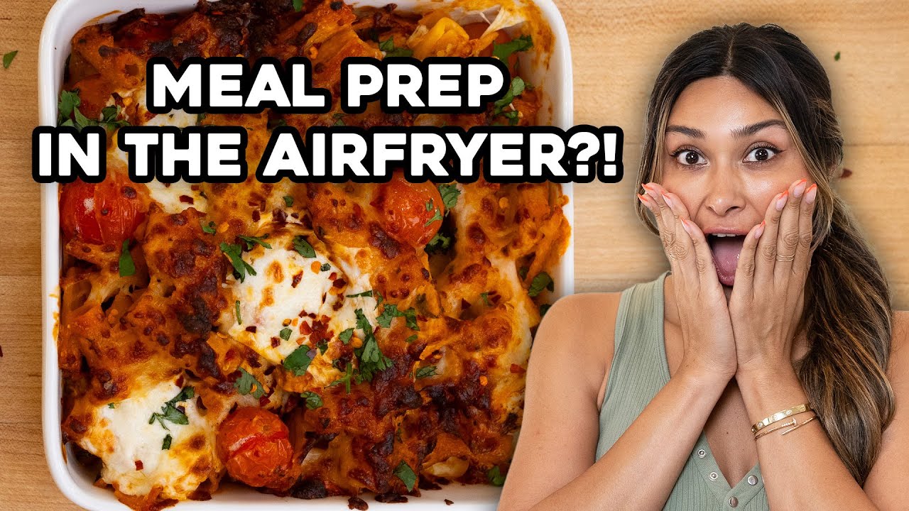 Low Carb Airfryer Meal Prep I Cheesy Buffalo Chicken Pasta