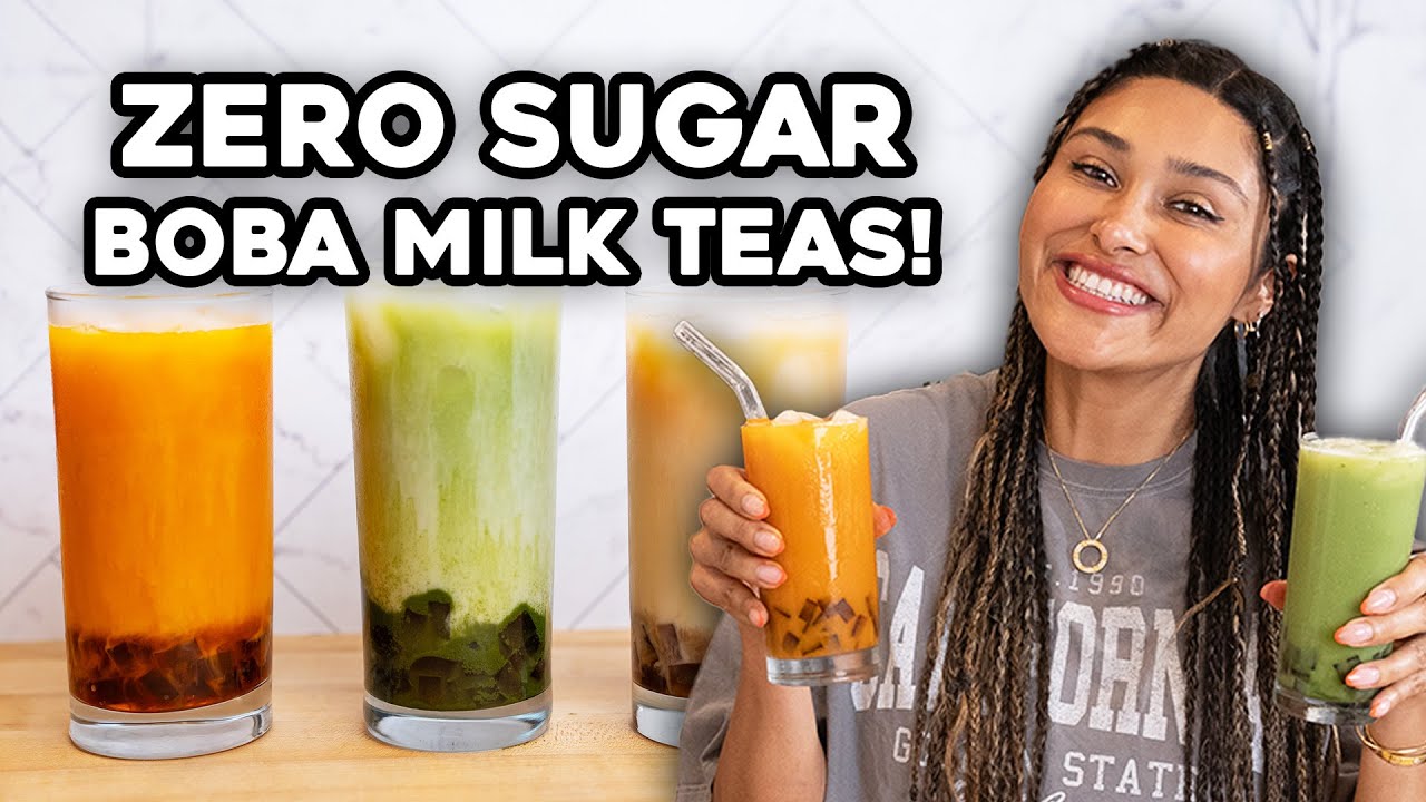 Zero Sugar Boba?! 3 Homemade Boba / Bubble Tea Drinks You Have To Try!