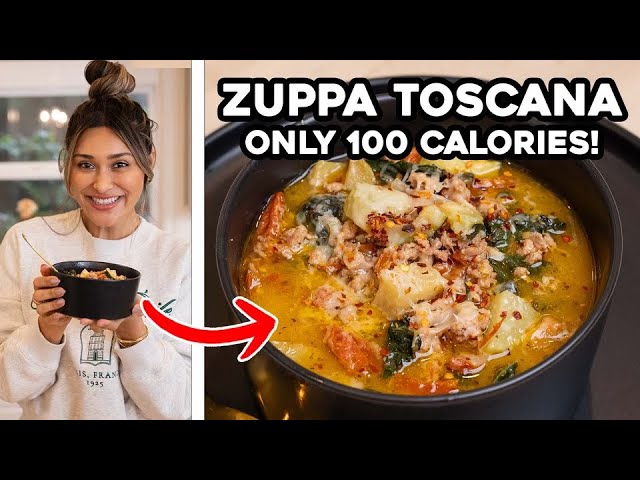 The HACK Cuts Calories In HALF! Zuppa Toscana Soup with Only 100 Calories!