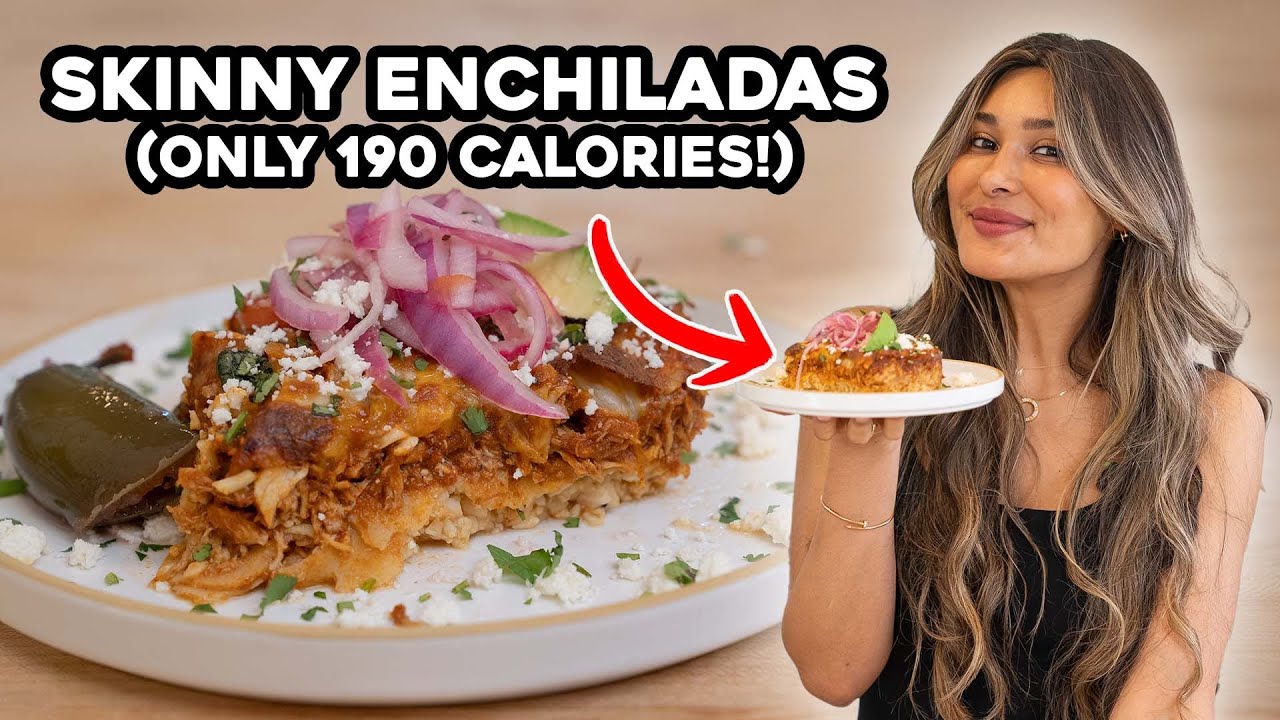 Skinny Low Carb Chicken Enchiladas (Only 190 Calories!)