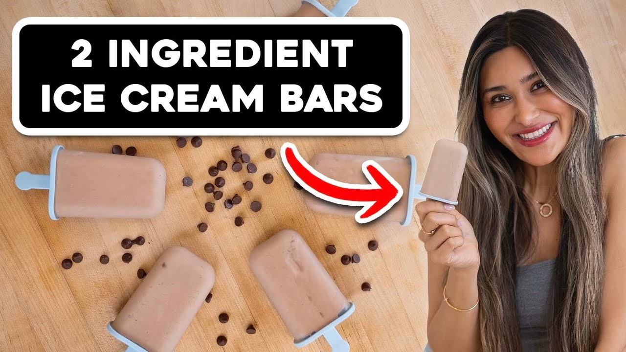 2 Ingredient Ice Cream Bars! Low Carb + Only 40 calories!