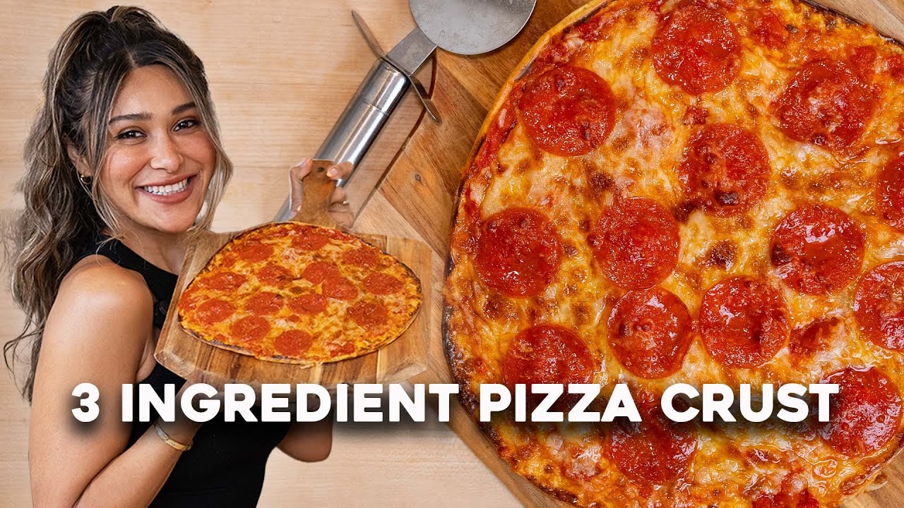 3 Ingredient Pizza Crust Made With a Secret Ingredient! Low Carb, High Protein, Keto